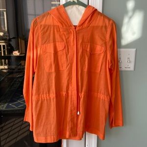 Cheryl Nash small orange jacket with hood